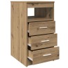 Commode chêne artisanal 40x50x76 cm bois d'ingénierie 584396584396