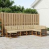 Ensemble de canapés d'extérieur 8 pcs Naturel et Beige 584408584408