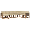 Ensemble de canapés d'extérieur 8 pcs Naturel et Beige 584408584408
