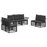 Ensemble de canapés d'extérieur 7 pcs Noir et Gris foncé 584412584412