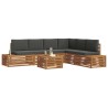 Ensemble de canapés d'extérieur 7 Pièce Naturel et Anthracite 584413584413