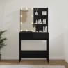Coiffeuse avec LED noir 74,5x40x141 cm 584416584416