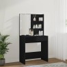 Coiffeuse avec LED noir 74,5x40x141 cm 584416584416