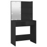 Coiffeuse avec LED noir 74,5x40x141 cm 584416584416