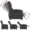 Fauteuil de massage inclinable gris cuir véritable 584417584417