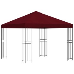 Pavillon 3 x 3 m Bordeaux Polyester et Acier 190 gsm 584420584420
