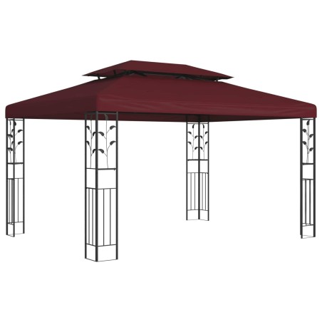 Pavillon 3,97 x 2,96 x 2,68 m Bordeaux Polyester et Acier 584421584421