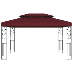 Pavillon 3,97 x 2,96 x 2,68 m Bordeaux Polyester et Acier 584421584421