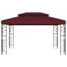 Pavillon 3,97 x 2,96 x 2,68 m Bordeaux Polyester et Acier 584421584421