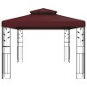Pavillon 3,97 x 2,96 x 2,68 m Bordeaux Polyester et Acier 584421584421