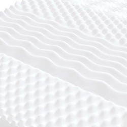 Matelas en mousse blanc 180x210 cm 7 zones dureté 20 ILD 584422584422