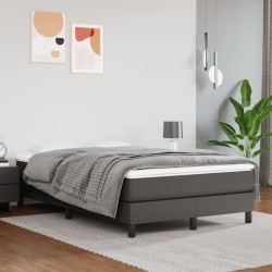 Matelas de lit à ressorts ensachés fermeté moyenne Gris 120x200x20cm Similicuir 584423584423