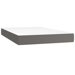 Matelas de lit à ressorts ensachés fermeté moyenne Gris 120x200x20cm Similicuir 584423584423