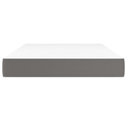 Matelas de lit à ressorts ensachés fermeté moyenne Gris 120x200x20cm Similicuir 584423584423