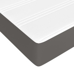 Matelas de lit à ressorts ensachés fermeté moyenne Gris 120x200x20cm Similicuir 584423584423