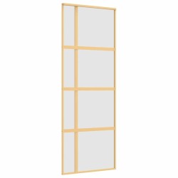 Porte coulissante doré 76x205 cm verre ESG dépoli et aluminium 584424584424