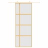 Porte coulissante doré 76x205 cm verre ESG dépoli et aluminium 584424584424