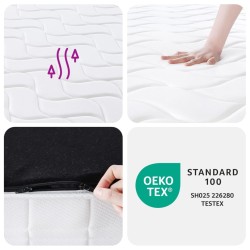 Matelas à ressorts ensachés dureté moyenne 120x200 cm 584430584430