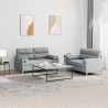 Ensemble de canapés 2 pcs coussins gris clair tissu 584431584431