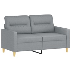Ensemble de canapés 2 pcs coussins gris clair tissu 584431584431