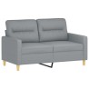 Ensemble de canapés 2 pcs coussins gris clair tissu 584431584431