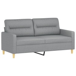 Ensemble de canapés 2 pcs coussins gris clair tissu 584431584431
