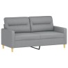 Ensemble de canapés 2 pcs coussins gris clair tissu 584431584431