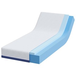 Matelas Blanc et Bleu 80 x 200 cm Tissu jacquard 584435584435
