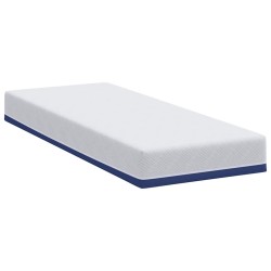 Matelas Blanc et Bleu 80 x 200 cm Tissu jacquard 584435584435