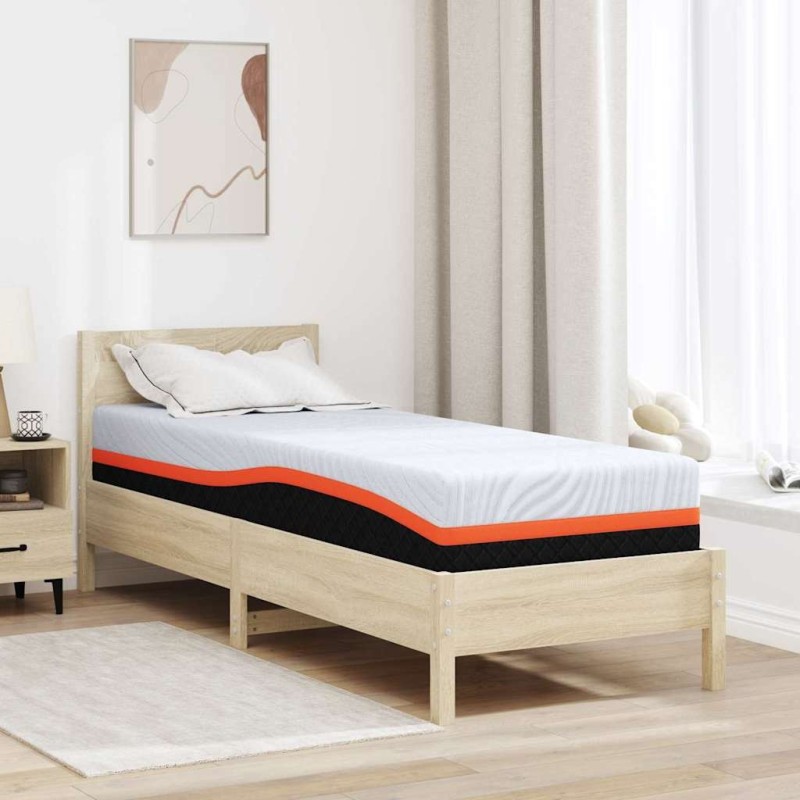 Matelas Blanc et Gris 70 x 200 cm Tissu jacquard 584437584437