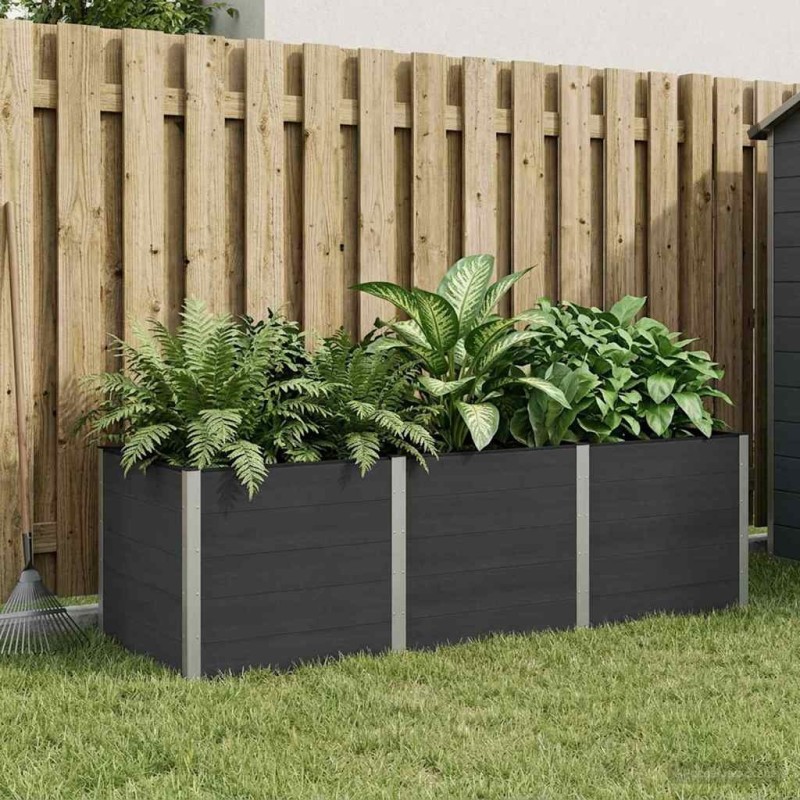 Jardinière surélevée Noir 300 x 100 x 91 cm 584443584443