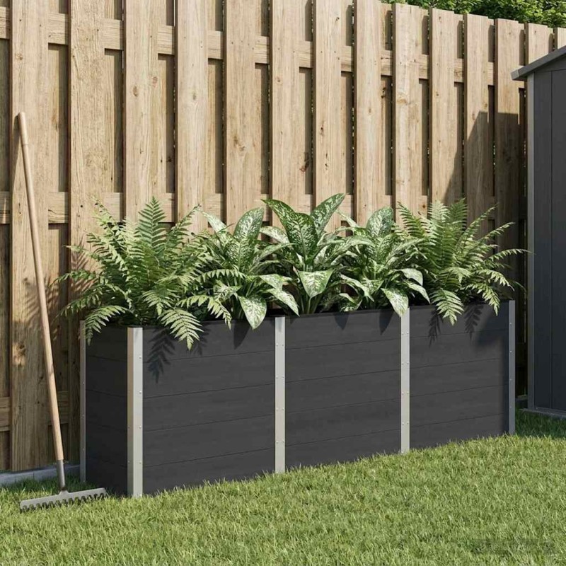 Jardinière surélevée Noir 300 x 50 x 91 cm 584445584445