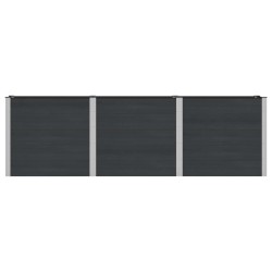 Jardinière surélevée Noir 300 x 50 x 91 cm 584445584445