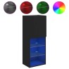 Meuble TV avec lumières LED noir 40,5x30x102 cm 584446584446