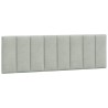 Coussin de tête de lit Hanko gris clair 160 cm velours 584447584447