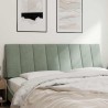 Coussin de tête de lit Hanko gris clair 160 cm velours 584447584447