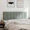 Coussin de tête de lit Hanko gris clair 160 cm velours 584447584447