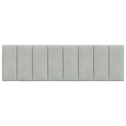 Coussin de tête de lit Hanko gris clair 160 cm velours 584447584447