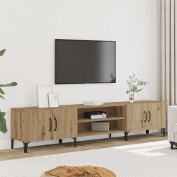 Meuble TV chêne artisanal 180x31,5x40 cm bois d'ingénierie 584449584449