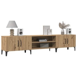 Meuble TV chêne artisanal 180x31,5x40 cm bois d'ingénierie 584449584449