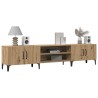 Meuble TV chêne artisanal 180x31,5x40 cm bois d'ingénierie 584449584449