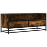 Meuble TV chêne fumé 100x34,5x40 cm bois d'ingénierie et métal 584450584450