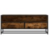 Meuble TV chêne fumé 100x34,5x40 cm bois d'ingénierie et métal 584450584450