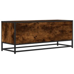 Meuble TV chêne fumé 100x34,5x40 cm bois d'ingénierie et métal 584450584450