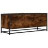 Meuble TV chêne fumé 100x34,5x40 cm bois d'ingénierie et métal 584450584450