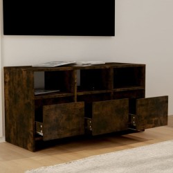 Meuble TV Chêne fumé 102x37,5x52,5 cm Bois d'ingénierie 584451584451