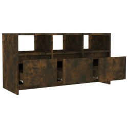 Meuble TV Chêne fumé 102x37,5x52,5 cm Bois d'ingénierie 584451584451