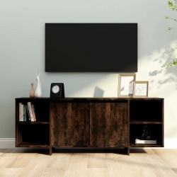 Meuble TV chêne fumé 130x35x50 cm bois d'ingénierie 584452584452