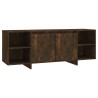 Meuble TV chêne fumé 130x35x50 cm bois d'ingénierie 584452584452