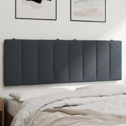 Coussin de tête de lit Hanko gris foncé 140 cm velours 584453584453